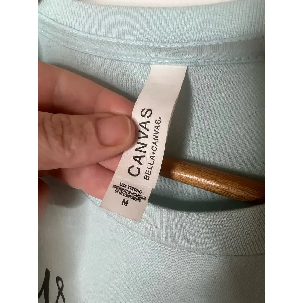 Pregnancy Announcement Our Dog Needed a Friend Baby Blue T-Shirt Shirt Size M - Picture 5 of 8